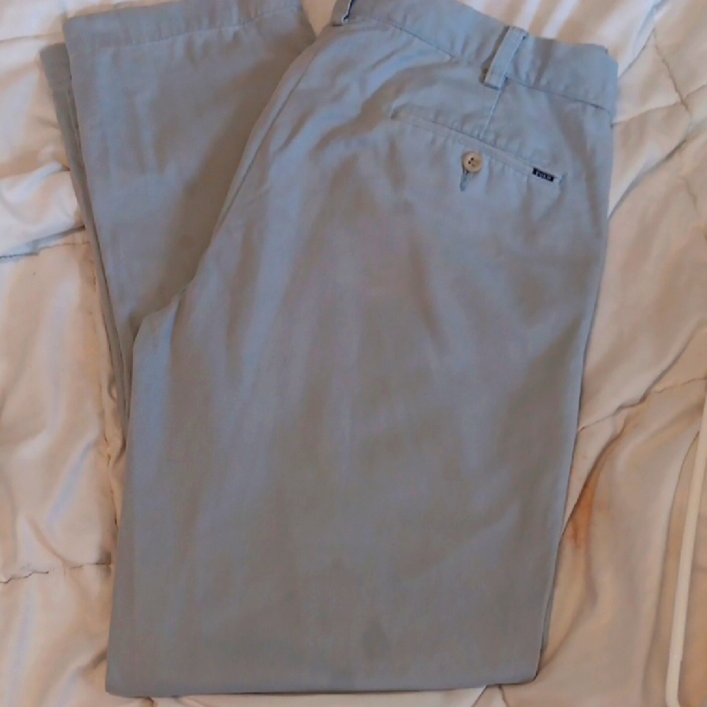 Polo Ralph Lauren Slim Fit Chinos Light Blue Mens 34x32 Cotton Twill Pants